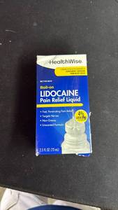 lot 18250 image: HealthWise Roll-on Lidocaine Pain Relief Liquid 2.5floz