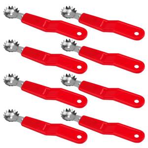 lot 18268 image: 8pcs Stainless Steel Strawberry Hullers, Tomato Corer and Fruit Stem Remover Kitchen Tools for Effortless Fruit and Vegetable Prep (Red)
