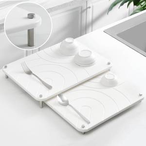 lot 19167 image: CZWLandHG 2 PCs Stone Dish Drying Mats for Kitchen Counter-Diatomaceous Dish Drying Mats Superb Absorbent with Non-Slip Stainless Steel Feet,Heat Resistant,15.7in(L)11.8in(W)