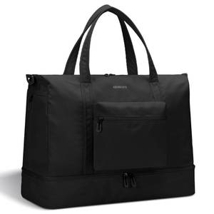 lot 19198 image: GAYUAPEIA Weekender bag for women Travel Duffel Bag with Shoe Compartment 21-inch Airline-Approved Carry-On, Overnight Bag Set Personal Item Luggage Nylon plaid fabric