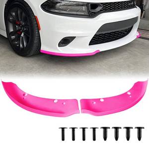 lot 19239 image: Front Bumper Lip Splitter Protector, Dodge Front Splitter Dedicated to 2015-2023 Dodge Charger SRT 392Scat PackRT Scat Pack 2019-2023 Charger GTRT (Pink)