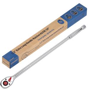 lot 19246 image: UYECOVE 12-Inch Drive Ratchet Wrench, 12 Ratchet Wrench Long Handle, Socket Wrench, 72-Tooth Quick-release Reversible Cr-Mo Head, Chrome Steel Made - 24ftft61cm