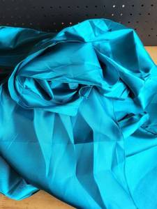 lot 20088 image: Teal Blue Fabric Table Runners Apporx. 108IN