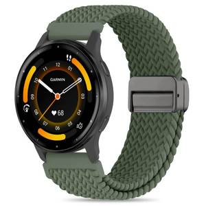 lot 20122 image: Folavii 22mm Magnetic Braided Nylon Band Compatible With Garmin Venu 3 Watch BandVenu 4 45mmVenu 2Vivoactive 4, Quick Release Stretchy Strap Replacement for Forerunner 265255570-47mm