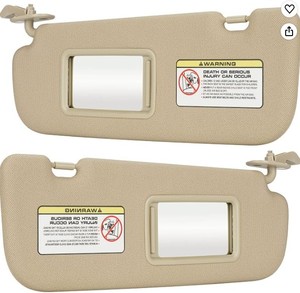 lot 3361 image: Beige Driver Left  Passenger Right Side Sun Visor Replacement Compatible with Hyundai Elantra 2011 2012 2013 2014 2015 (Not Fit for GT) Replace 852103X000TX 852203X000TX