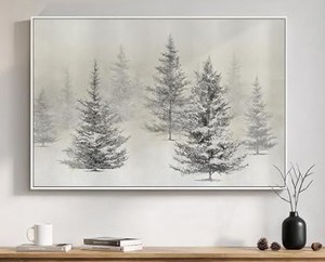 lot 3381 image: Framed Window Decor 24x36 In Winter Trees X004T7CL17
