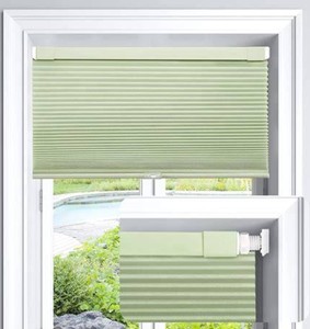 lot 3386 image: LazBlinds Cordless Cellular Shades 36inW x 64inH Green NFC-BO-163