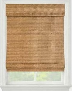 lot 5377 image: NN Cordless Bamboo Roman Shades 47inW x 64inH Model BAM-N2-365
