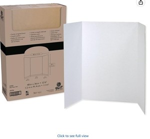 lot 5380 image: Pacon Tri-Fold Presentation Board 48 x 36 in