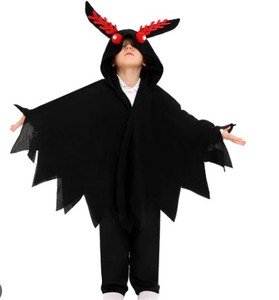 lot 6357 image: Childrenfts Mothman Costume Onesie Size L Black Red