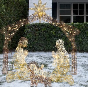 lot 9495 image: Best Choice Products Glitter Wire light up nativity set