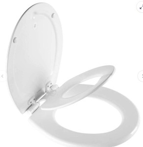 lot 11429 image: Mayfair NextStep2 Toilet Seat with Toddler Potty Training Seat, Round, White