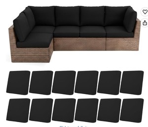 lot 11469 image: HEBE Outdoor Patio Covers Chair Seat Cover 12Pcs