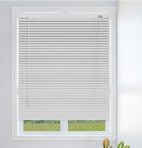 lot 13637 image: Aluminum Mini Blinds, 1in Slat Cordless Window Shades, Waterproof Venetian Blind W 10 20 35 36.5 48 56 72ftft Room Darkening Horizontal Mini Blinds for Indoor Privacy Office Home Anti-UV(White)