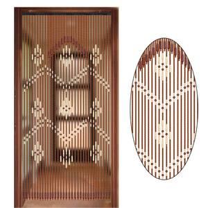 lot 3393 image: GDAE10 35x68in Bead Curtain, Natural Wood&Bamboo Beaded Curtain Wood Beaded Doorway Hanging Door Beads Fly Screen for Bath Bedroom Porch Doorway,Coffee