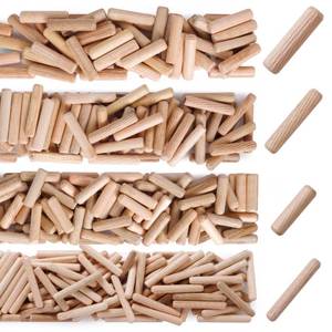 lot 4109 image: 100Pcs Wooden Dowel Pins Kit 38x2 Inch Small Fluted Wood Dowels Pegs Hardwood Pin for Furniture Woodworking Crafts, Furniture, Door, DIY