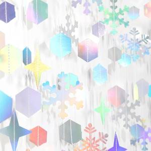 lot 4119 image: Snowflake-Snow Iridescent-Holographic Christmas Party-Decorations Streamers - 52Ft White Winter Wonderland Frozen Hanging Paper Garland Banner,Birthday Wedding Baby Shower New Year Supplies Hugtmr