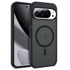 lot 4125 image: XIEWE Compatible with Google Pixel 10 Case & Google Pixel 10 Pro Case with Magnetic Compatible with Mag-Safe Slim Translucent Matte Phone Cases with Anti-Fingerprint Tech, Black
