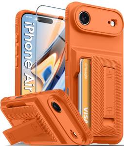 lot 4165 image: Oneagle Wallet for iPhone Air Case with Card Holder (4-5 Cards) RFID Blocking Screen Protector Full Camera Protection Case with Kickstand 15FT Shockproof Heavy Duty Phone Case for iPhone 17 Air