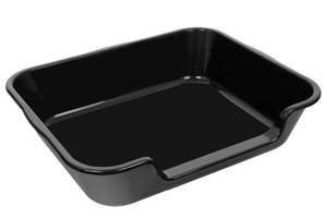 lot 5429 image: Blaucasa 1 Pack Extra Large Dog Litter Box Pan Tray (ABS Material), Low Entry Jumbo Senior Litter Boxes for Multiple Kitten Big Cats, Pet Safe Indoor Dog Potty (Black, 24 L x 20 W)