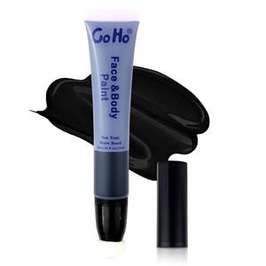 lot 6133 image: Go Ho Black Face Paint Stick,Water Based Cream Black Body Paint Washable,Highly Pigmented,Smooth and Safe for Skin,Halloween Cosplay SFX Skeleton Zombie Goth Makeup