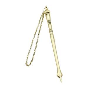 lot 10437 image: Bothyi Yad Torah Pointer Bible Pointer Home Decor Zinc Alloy Bible Reading Tool Hand Pointer for Adults Jewish Bar Mitzvah Fireplace, Golden Onion Top