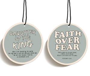 lot 10470 image: Jesus Christian Car Air Freshener inspirational Bible Car Accessories Interior Hanging 2pcs, Jesus Cars Freshies Bible Verses Rearview Mirror Decor, Religious Christian Gifts for Women Girls (Black I)