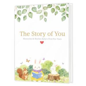 lot 10475 image: Cabana Bro Baby Photo Album Holds 36 4x6 Photos, Cute Bunny Squirrel First 5 Year Baby Small Photo Album Memory Keepsake Gift for Babies Shower Newborn Toddler Boys Girls