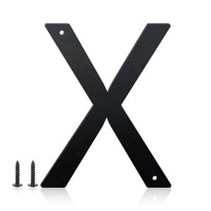 lot 10479 image: 5 Inch House Numbers and Metal Letters for Outdoor Signs, House Numbers for Outside, Aluminum Address Letters and Numbers for Door, Mailbox, Garden, Perfect for Home or Office (Letter X)
