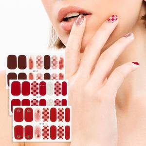 lot 10482 image: 42 Pcs 3 Sheets Nail Stickers Wraps Polish Strips Gradient Stickers Glitter Self Adhesive DIY Art Decals Strips for Women Girls Acrylic Manicure Tips Decor with 1 Pcs Nail Files,Style2