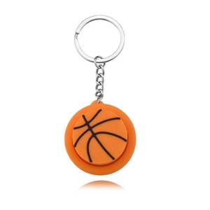 lot 10483 image: Sudaporn Stress Relief Gift for Basketball Coach Player Button Basketball Keychain Keyring for Sport Lover Cheerleader Encouragement Gift Orange Sports Key Charm 3D Print Decompression Keychain