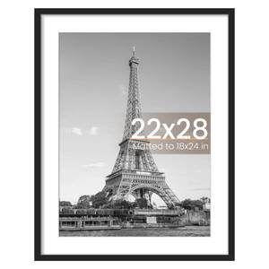 lot 11507 image: upsimples 22x28 Poster Frame, Display Pictures 18x24 with Mat or 22 x 28 Without, Wall Hanging Picture Frames, Black, 1 Pack