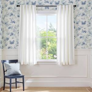 lot 12014 image: Lazzzy White Velvet Curtains 63 Inch Length for Living Room Bedroom Light Filtering Thermal Insulate Window Drapes Super Soft Luxury Curtains Back Tab 2 Panels