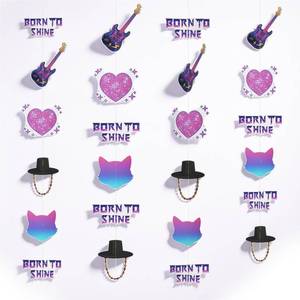 lot 12022 image: Colorato 4 Pcs Kpop Birthday Decorations Banner, Kpop Demon Theme Party Decorations for Fans