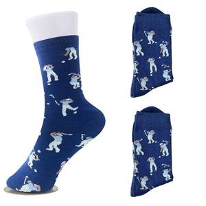 lot 12045 image: ishenkea 2 Pairs Golf Socks For Men��Funny Golf Gifts For Men (Blue)
