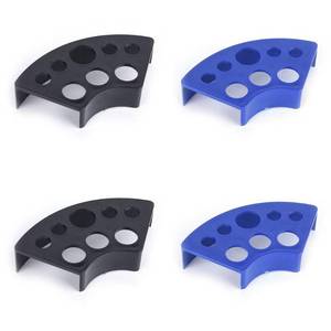 lot 12050 image: 4 Pieces Tattoo Ink Cup Holder Tattoo Pigment Holder Tattoo Pigment Cup Holder 8 Holes Tattoo Ink Cup Holder Tattoo Machine Pen Holder Stand Tattoo Pigment Ink Cap Holder(Black, Blue)