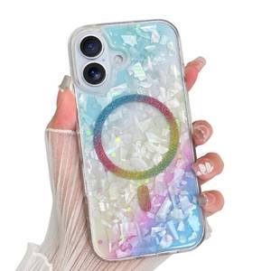 lot 12053 image: SAKUULO for iPhone 17 Magnetic Case Clear Glitter,Rainbow