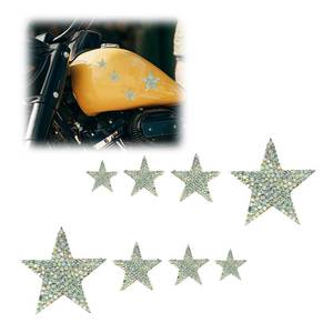 lot 12111 image: ZIMISI 8PCS Bling Star Stickers, Self-Adhesive Automotive Bumper Stickers, Crystal Rhinestone Stars Car Decorations, Car Decals for Women, Fits Bumper, Laptops, Guitars, Windows, Luggage (Colorful)