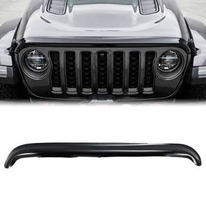 lot 13704 image: Hood Deflector Hood Protector Compatible with Jeep Wrangler JL 2025 2024 2023 2022 2021 2020 2019 2018 & 2020-2025 Gladiator JT Gloss Black Hood Protector Bug Deflector Stone Guard
