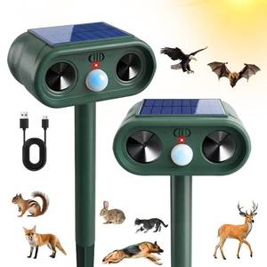 lot 14310 image: 2026 Sonic Fortress Pro Deer Repellent Devices, Racoon Repellent Outdoor Squirrel Fortress Pro IP65 Animal Repeller Cat Deterrent with Motion Sensor to Scare Rabbit Bear Dog Out of Garden Yard(2Pack)