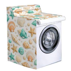 lot 14340 image: Seewan Washing Machine Cover, Leaf Design Water-resident Dustproof for Top Load and Front Load Washers Suitable for Laundry (Starfish Shell)