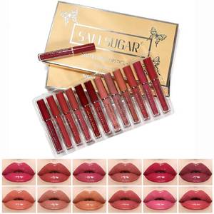 lot 14373 image: KIMIEYE 12 Shades Glow Finish Liquid Lipstick Set, Nude Wine Red Pink Dark Color Hydrating Lip Gloss Lip Makeup Kit for Women, Long-Lasting, Not Greasy, Lightweight, 1 fl oz, SET E