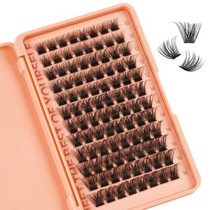 lot 14387 image: Higu clace Lash Clusters 10-16mm Mixed Tray 3D Effect Volume Eyelash Clusters Soft D Curl Individual Lashes DIY at Home