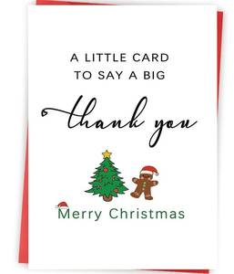 lot 14413 image: Zyulin Funny Variety Card Multipack Christmas Thank You Cards for Men Women, Cute Christmas Appreciation Card Gifts for Husband Wife Family Dad Mom Friend 10pcs