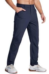 lot 18302 image: MAGCOMSEN Hiking Pants Men Moisture Wicking Fishing Travel Cargo Pants with Pockets Lightweight Water Resistant Navy