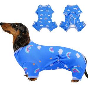 lot 18313 image: MIGOHI Onesie Dog Pjs for Small Dogs with Sleeves,Warm & Breathable XS Dog Sweater for Small Dogs,Cozy Winter Jammies with Adorable Holiday Prints for Male & Female,Blue,XS