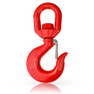 lot 19316 image: SCIEO 11 Ton Swivel Hook for Lifting - Heavy Duty Swivel Lifting Hook with Safety Latch  Self Locking Rigging Swivel Hook Grade 80 Hoist Swivel Eye Sling Hook for Crane with 24250 lbs Load Capacity