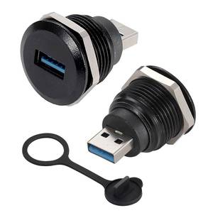lot 20213 image: PENGLIN 2PCS USB 3.0 Connector, USB Male to Female Conversion Connector, USB3.0 Panel Mount Extension Adapter for Data TransferCharging