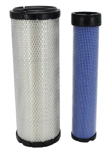 lot 3394 image: Air Filter Inner Outer Set 128781A1 128782A1 Compatible with Case Skip Loader 570MXT Backhoe Loader