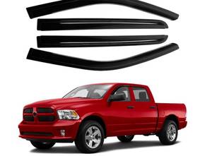 lot 3399 image: Canvcle Window Visors Rain Guards for Dodge Ram 1500 Crew Cab 2009-2018Ram